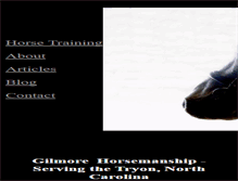 Tablet Screenshot of gilmorehorsemanship.com